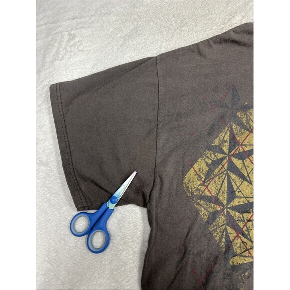 Vtg Y2K Skull Cyber Gothic Style Grahphic All Over Front Graphic T-Shirt Size XL - Picture 4 of 8